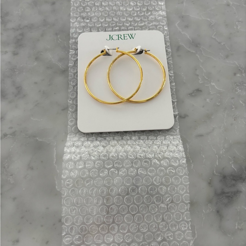 J. Crew Gold Classic Hoop Earrings